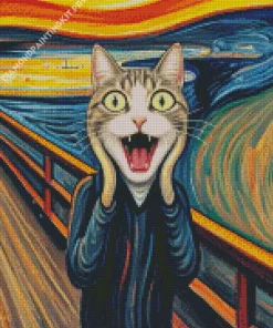 Edvard Munch Cat Art Diamond Painting