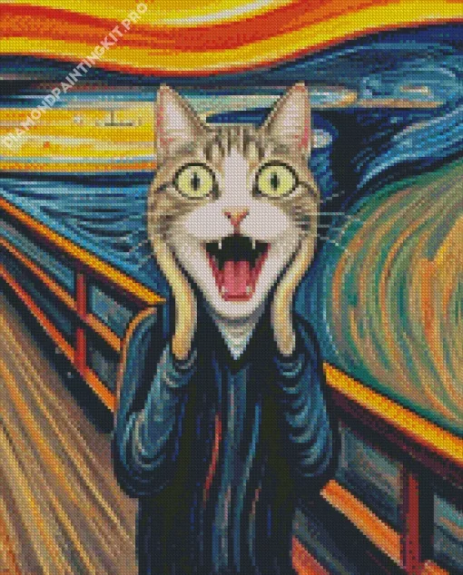 Edvard Munch Cat Art Diamond Painting
