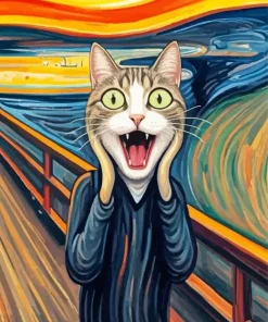 Edvard Munch Cat Art Diamond Painting