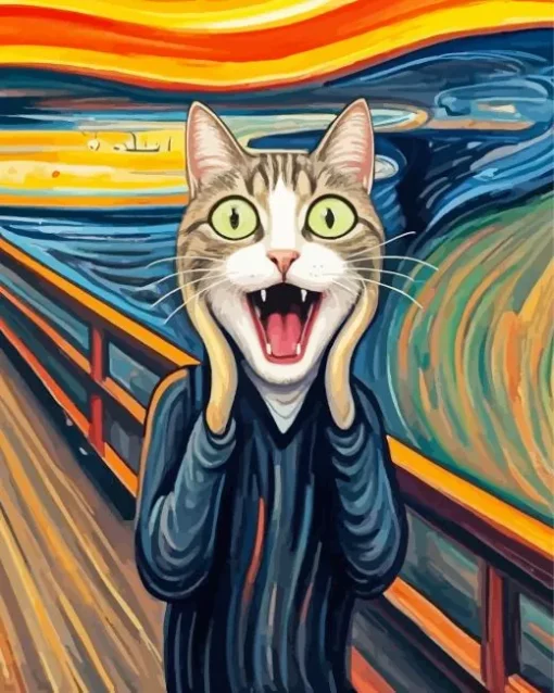 Edvard Munch Cat Art Diamond Painting