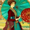 Edwardian Woman Diamond Painting