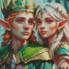 Elf King And Queen Art Diamond Painting