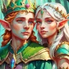 Elf King And Queen Art Diamond Painting