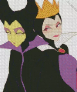 Evil Queen And Maleficent Art Diamond Painting