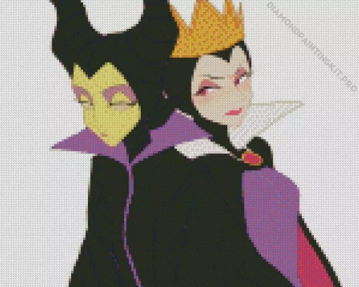 Evil Queen And Maleficent Art Diamond Painting