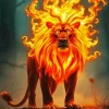 Fire Lion Diamond Painting