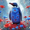 Flower Penguin Diamond Painting