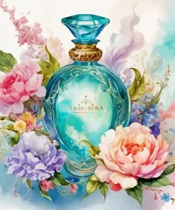 Flower Perfume Bottle Diamond Painting