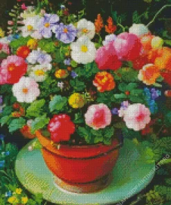 Flower Pot Art Diamond Painting