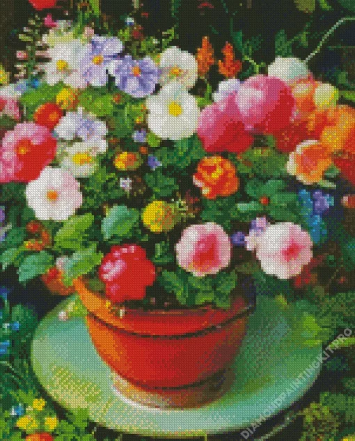 Flower Pot Art Diamond Painting