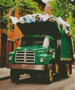 Garbage Truck Diamond Painting