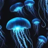 Glowing Blue Jellyfish Diamond Painting