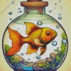Goldfish In A Bowl Diamond Painting