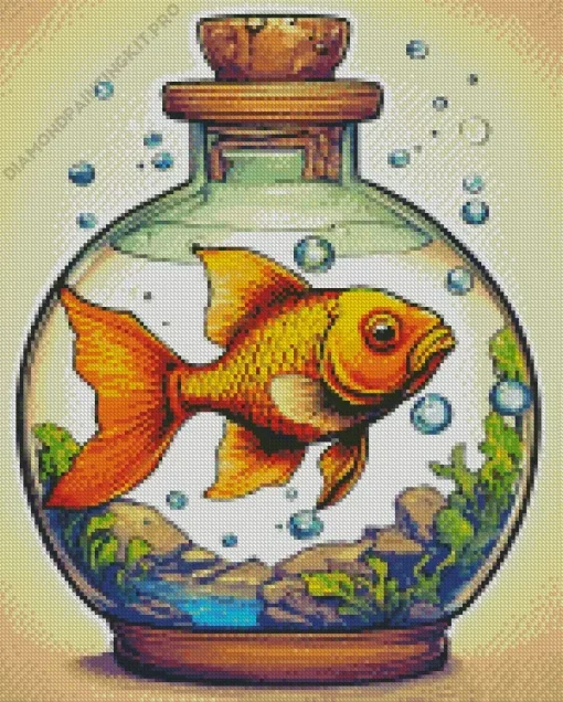 Goldfish In A Bowl Diamond Painting