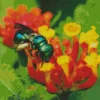 Green Bee Insect Diamond Painting