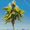 Green Birdflower Diamond Painting