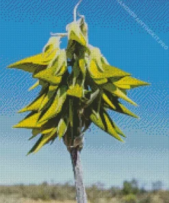 Green Birdflower Diamond Painting