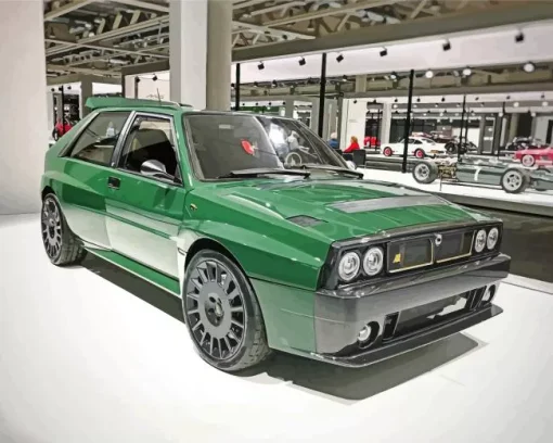 Green Lancia Car Diamond Painting