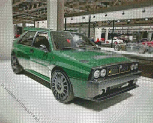 Green Lancia Car Diamond Painting
