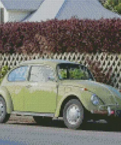 Green Punch Buggy Diamond Painting