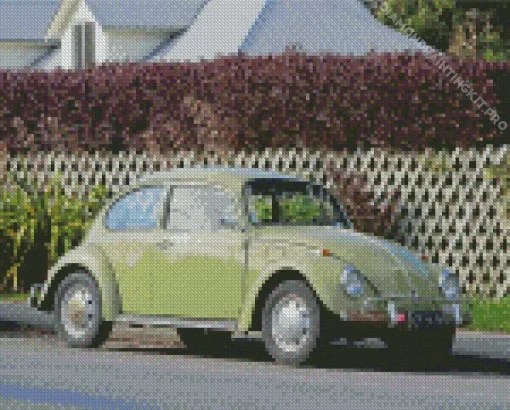 Green Punch Buggy Diamond Painting