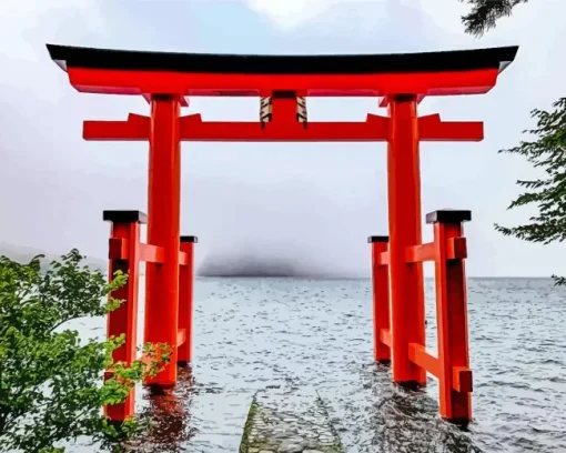 Hakone Shinto Shrine Diamond Painting