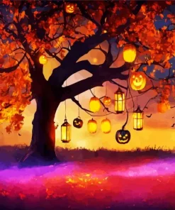 Halloween Tree Diamond Painting