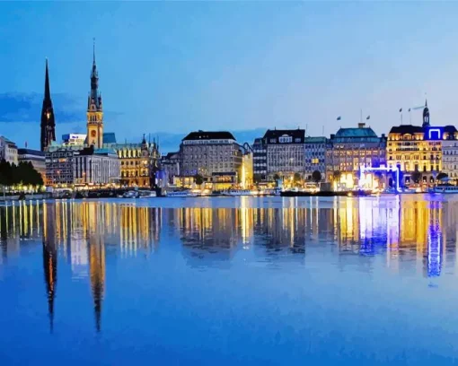 Hamburg River Diamond Painting