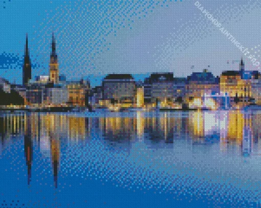 Hamburg River Diamond Painting