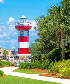 Harbour Town Lighthouse Diamond Painting