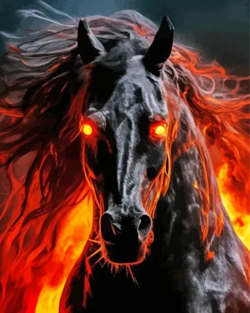 Hell Horse Diamond Painting