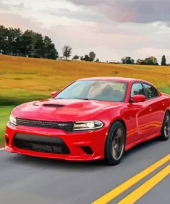 Hellcat Charger Red Diamond Painting