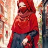 Hijab Anime Girl Diamond Painting