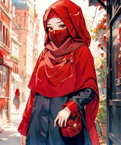 Hijab Anime Girl Diamond Painting