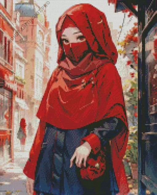 Hijab Anime Girl Diamond Painting