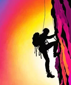 Hiking Man Silhouette Diamond Painting