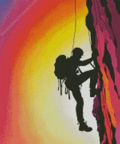 Hiking Man Silhouette Diamond Painting