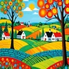 Landscape Folk Art Diamond Painting