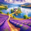 Lavender Field Diamond Painting