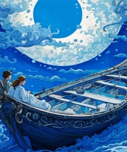 Lovers On Boat Diamond Painting