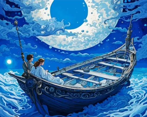 Lovers On Boat Diamond Painting