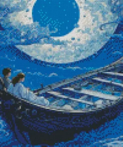 Lovers On Boat Diamond Painting