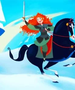 Merida And Her Horse Diamond Painting