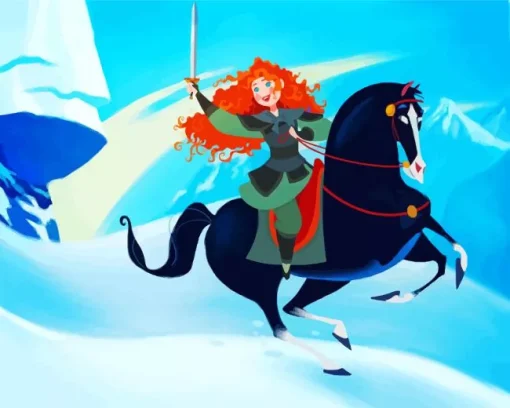 Merida And Her Horse Diamond Painting