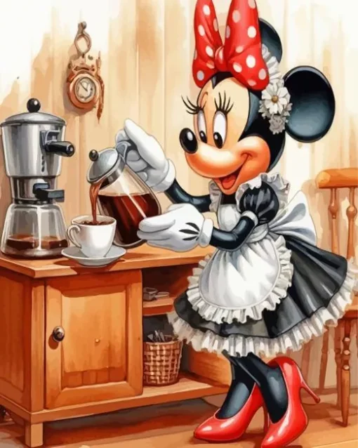Minnie Mouse Maid Diamond Painting