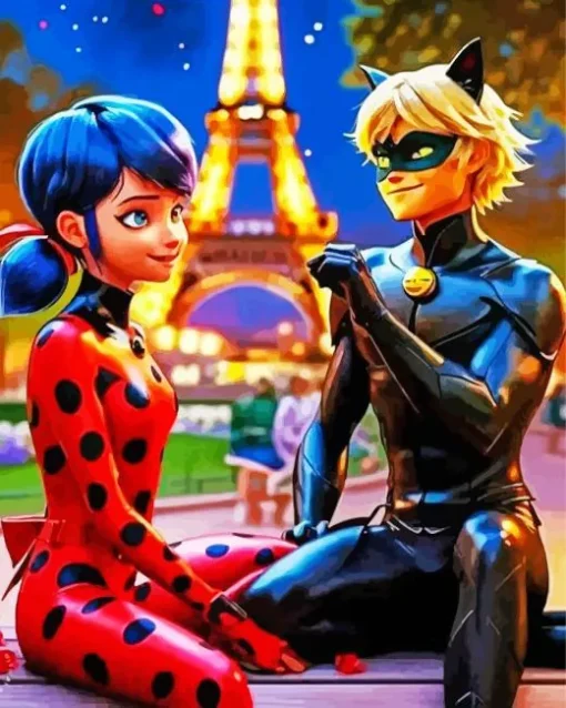 Miraculous Ladybug In Paris Diamond Painting