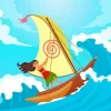 Moanas Boat Diamond Painting