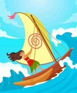 Moanas Boat Diamond Painting