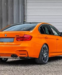Orange Bmw Lava Diamond Painting