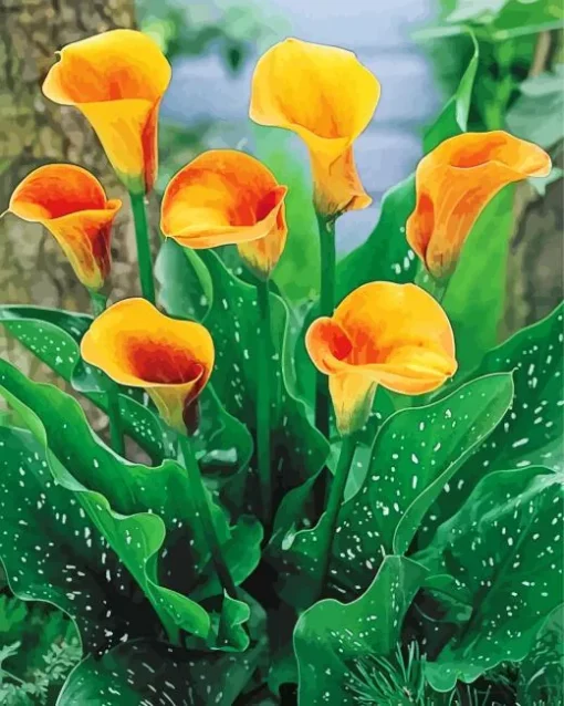 Orange Calla Lily Diamond Painting